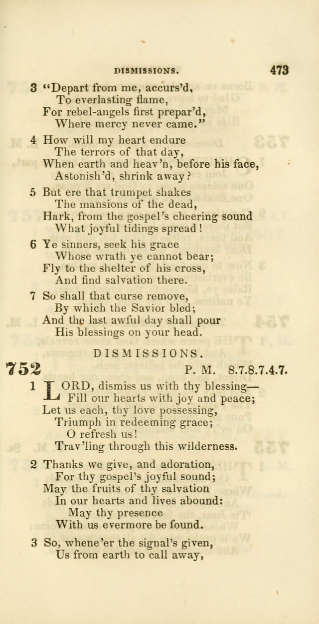 Hymns: selected and original, for public and private worship (60th ed., 1st rev. ed.) page 473