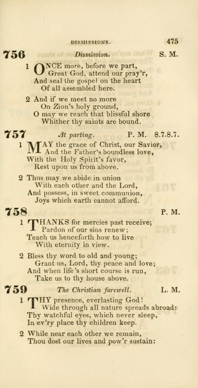 Hymns: selected and original, for public and private worship (60th ed., 1st rev. ed.) page 475