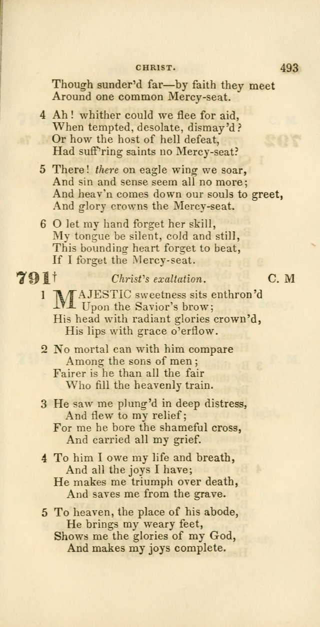 Hymns: selected and original, for public and private worship (60th ed., 1st rev. ed.) page 493