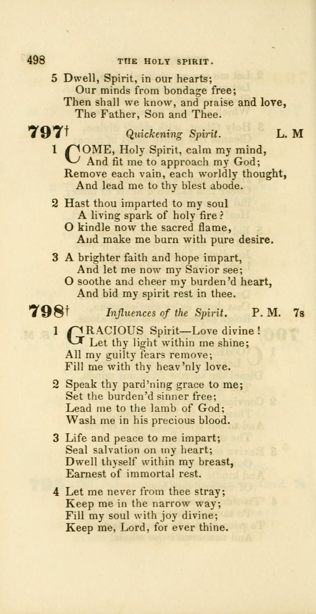 Hymns: selected and original, for public and private worship (60th ed., 1st rev. ed.) page 498