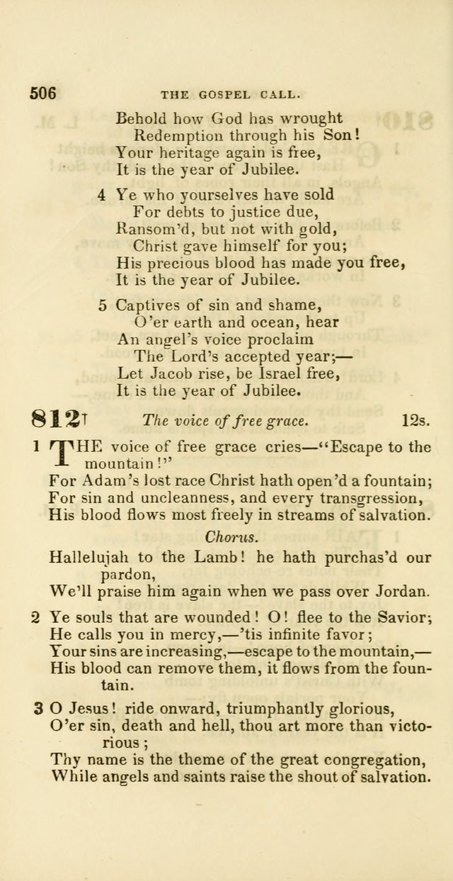 Hymns: selected and original, for public and private worship (60th ed., 1st rev. ed.) page 506