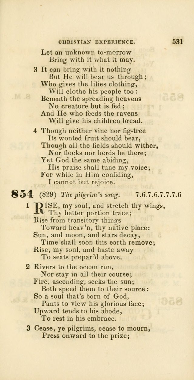 Hymns: selected and original, for public and private worship (60th ed., 1st rev. ed.) page 531