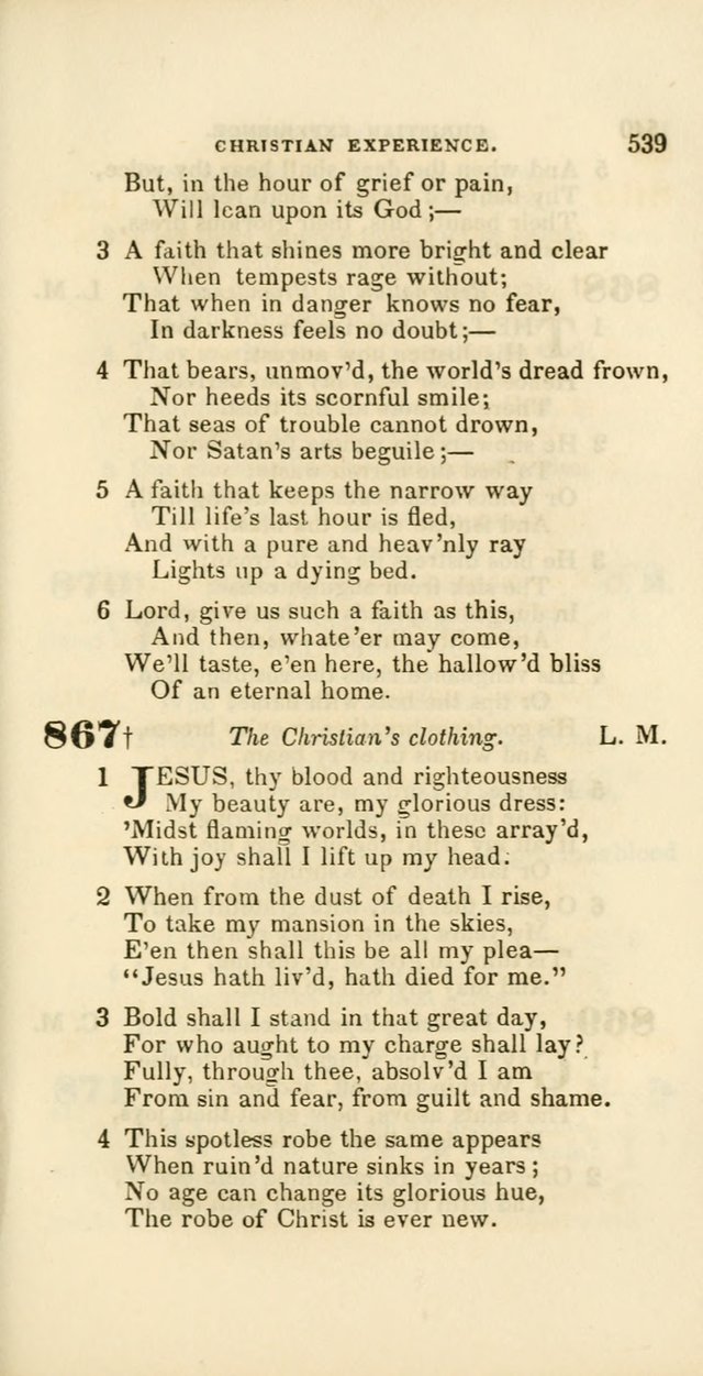 Hymns: selected and original, for public and private worship (60th ed., 1st rev. ed.) page 539