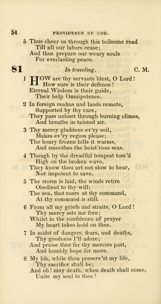Hymns: selected and original, for public and private worship (60th ed., 1st rev. ed.) page 54