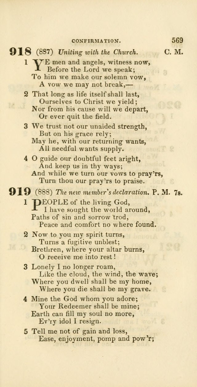 Hymns: selected and original, for public and private worship (60th ed., 1st rev. ed.) page 569