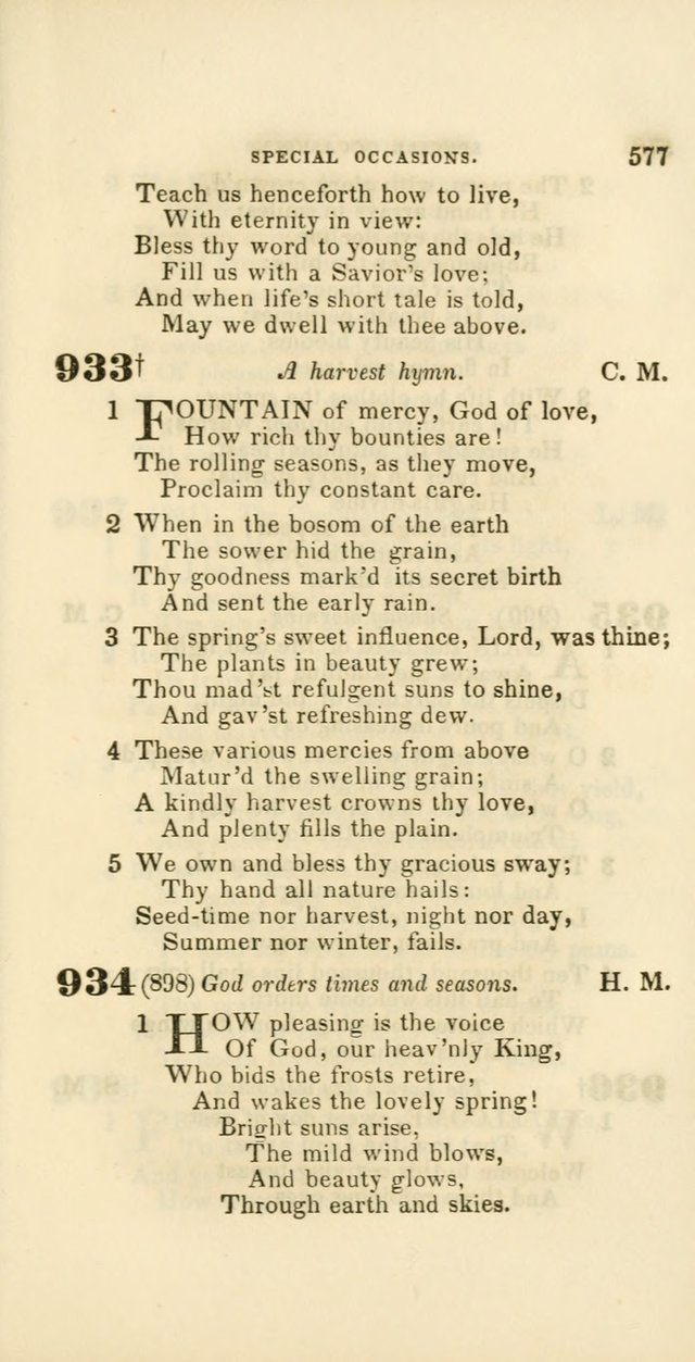 Hymns: selected and original, for public and private worship (60th ed., 1st rev. ed.) page 577
