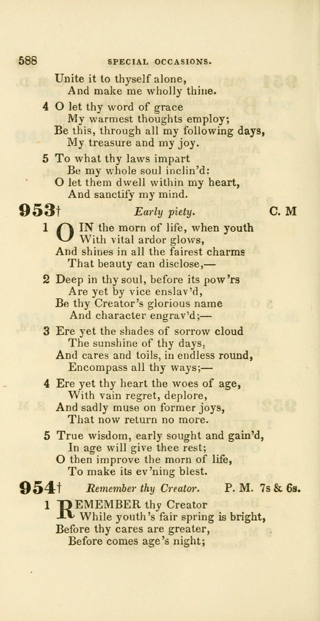 Hymns: selected and original, for public and private worship (60th ed., 1st rev. ed.) page 588