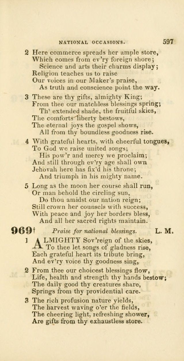 Hymns: selected and original, for public and private worship (60th ed., 1st rev. ed.) page 597