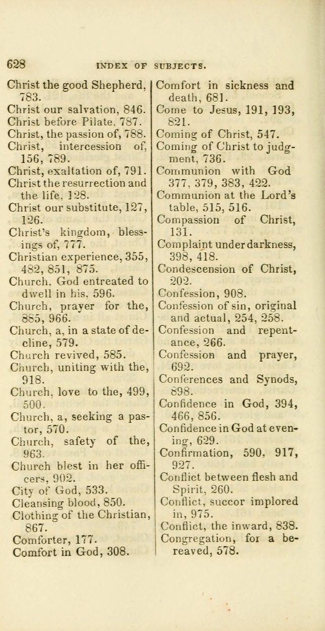 Hymns: selected and original, for public and private worship (60th ed., 1st rev. ed.) page 628