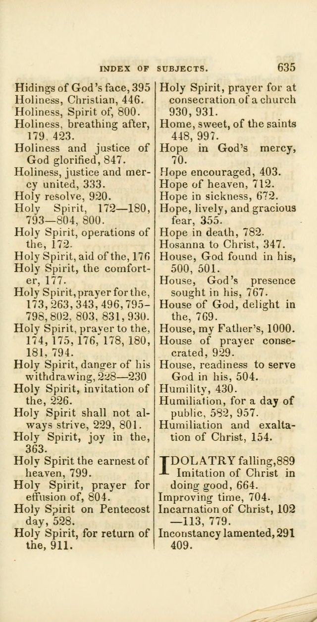 Hymns: selected and original, for public and private worship (60th ed., 1st rev. ed.) page 635