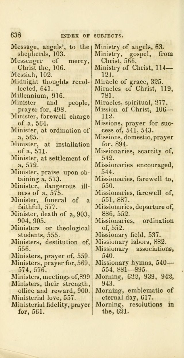 Hymns: selected and original, for public and private worship (60th ed., 1st rev. ed.) page 638