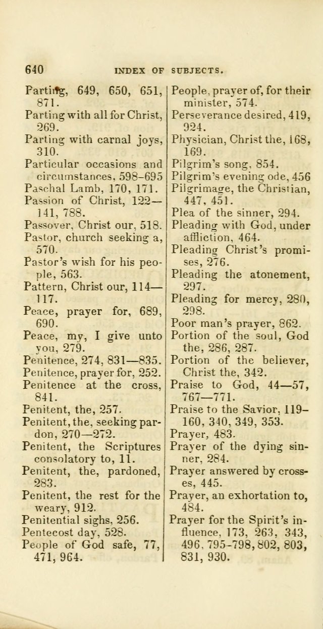Hymns: selected and original, for public and private worship (60th ed., 1st rev. ed.) page 640