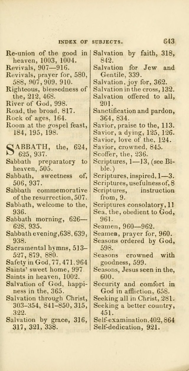 Hymns: selected and original, for public and private worship (60th ed., 1st rev. ed.) page 643