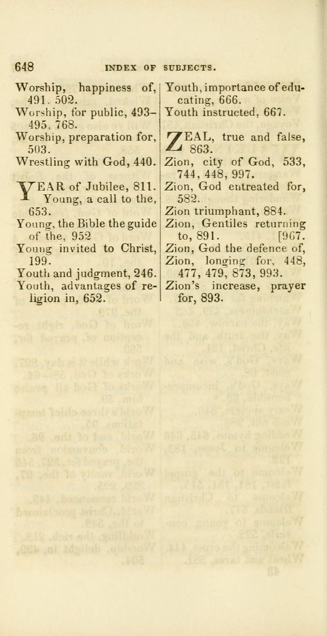 Hymns: selected and original, for public and private worship (60th ed., 1st rev. ed.) page 648