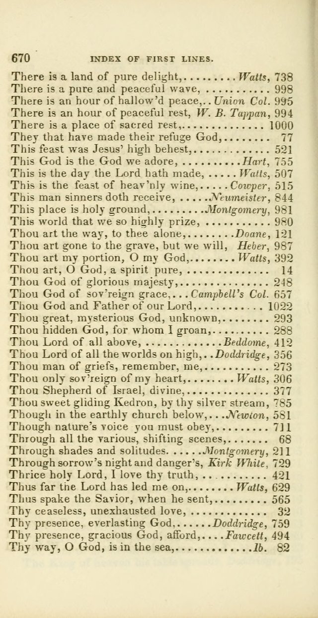 Hymns: selected and original, for public and private worship (60th ed., 1st rev. ed.) page 670