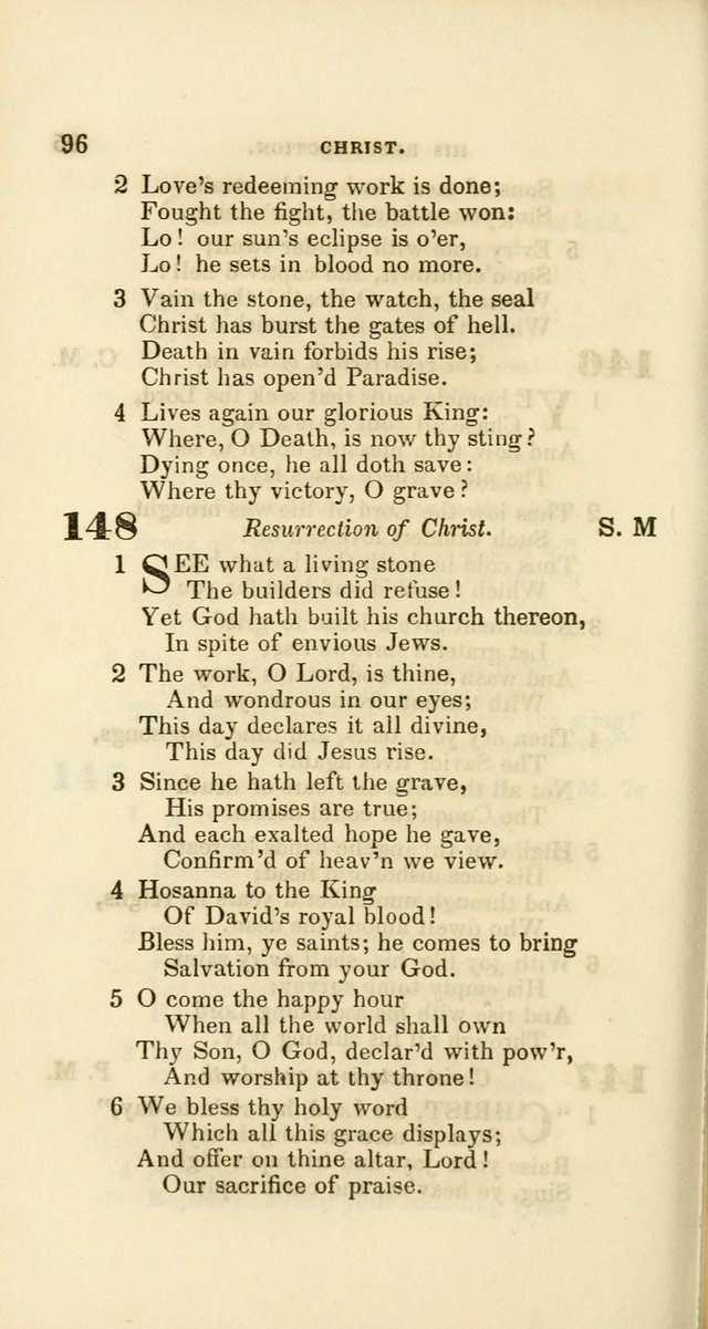 Hymns: selected and original, for public and private worship (60th ed., 1st rev. ed.) page 96