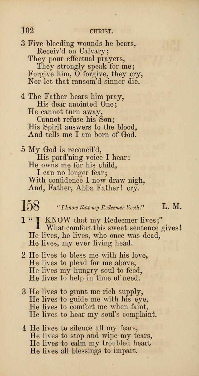 Hymns: selected and original, for public and  private worship (4th ed. 3rd rev. ed.) page 106