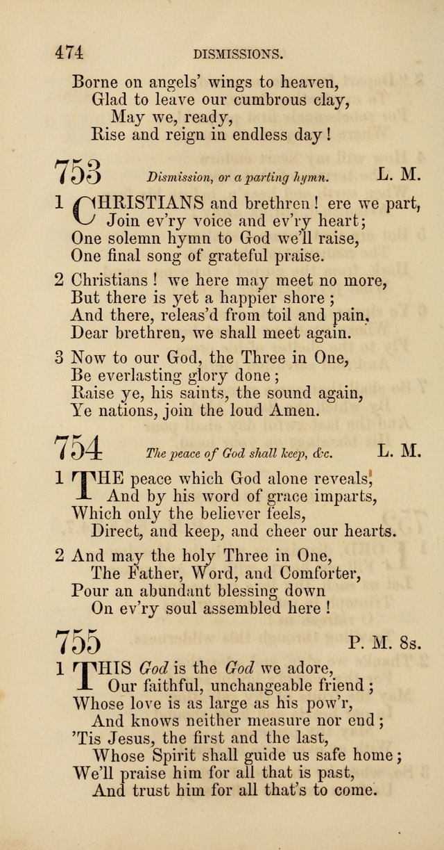 Hymns: selected and original, for public and  private worship (4th ed. 3rd rev. ed.) page 500