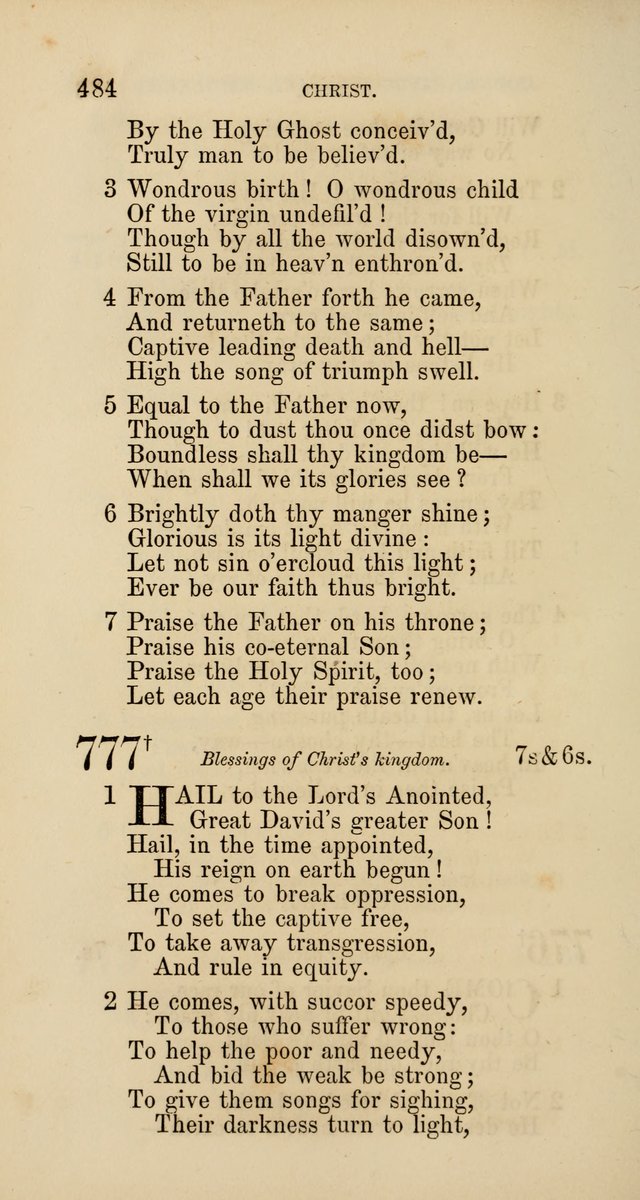 Hymns: selected and original, for public and  private worship (4th ed. 3rd rev. ed.) page 510