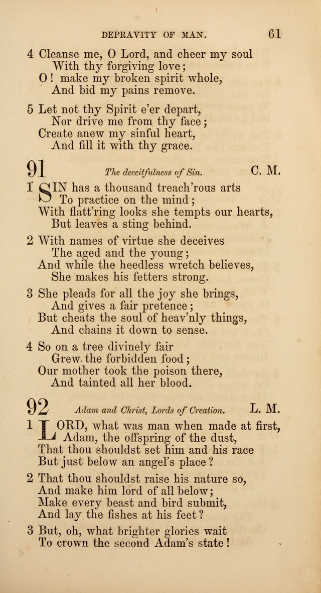 Hymns: selected and original, for public and  private worship (4th ed. 3rd rev. ed.) page 63