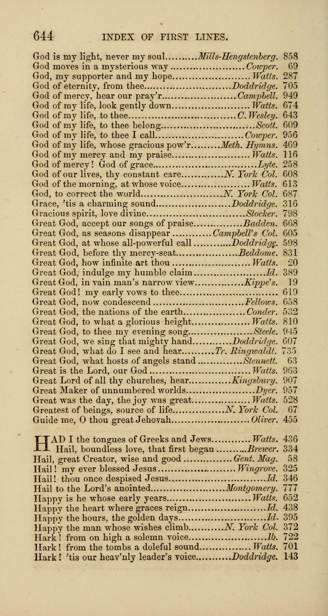 Hymns: selected and original, for public and  private worship (4th ed. 3rd rev. ed.) page 674