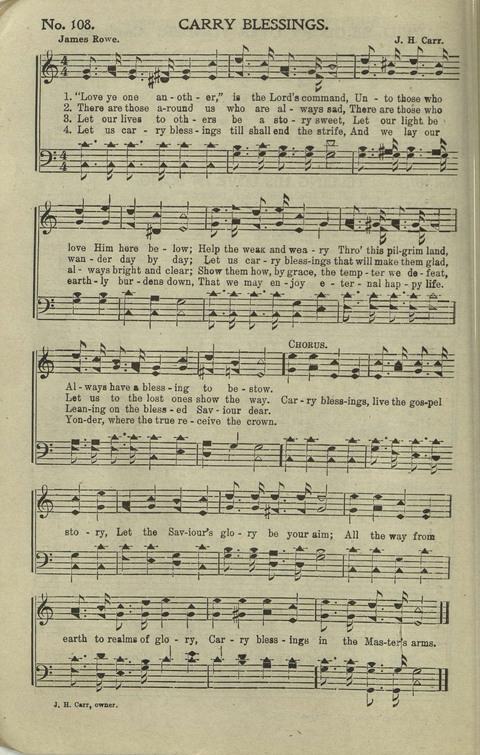 Hallelujahs: for Sunday Schools, Singing-Schools, Revivals, Conventions and General Use in Christian Work and Worship page 108