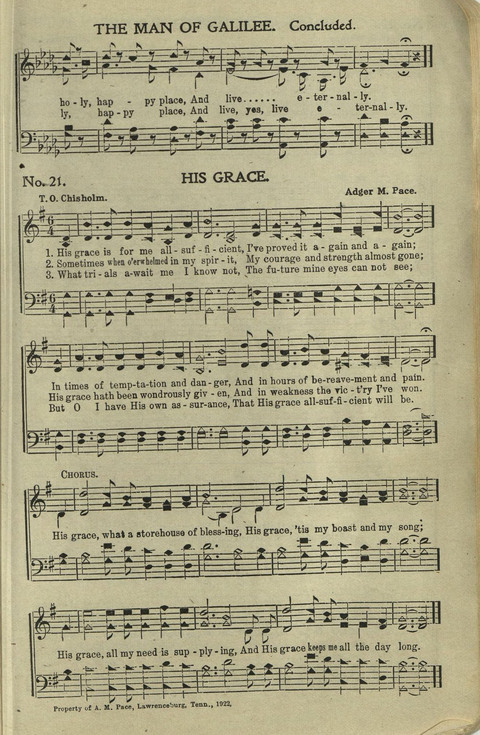 Hallelujahs: for Sunday Schools, Singing-Schools, Revivals, Conventions and General Use in Christian Work and Worship page 21