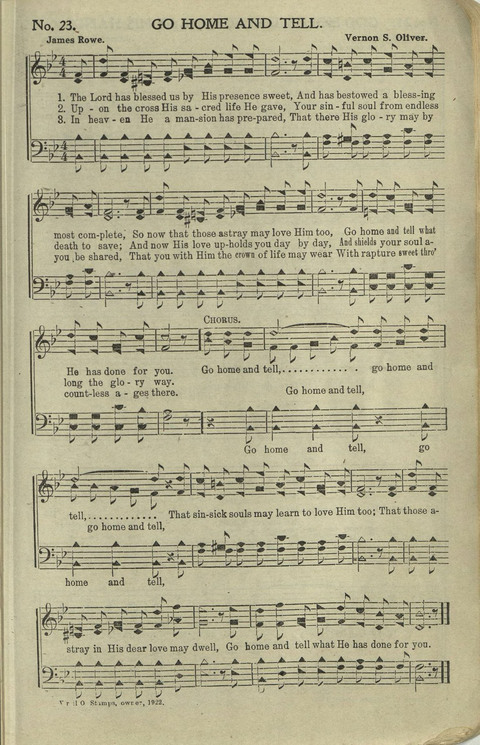 Hallelujahs: for Sunday Schools, Singing-Schools, Revivals, Conventions and General Use in Christian Work and Worship page 23