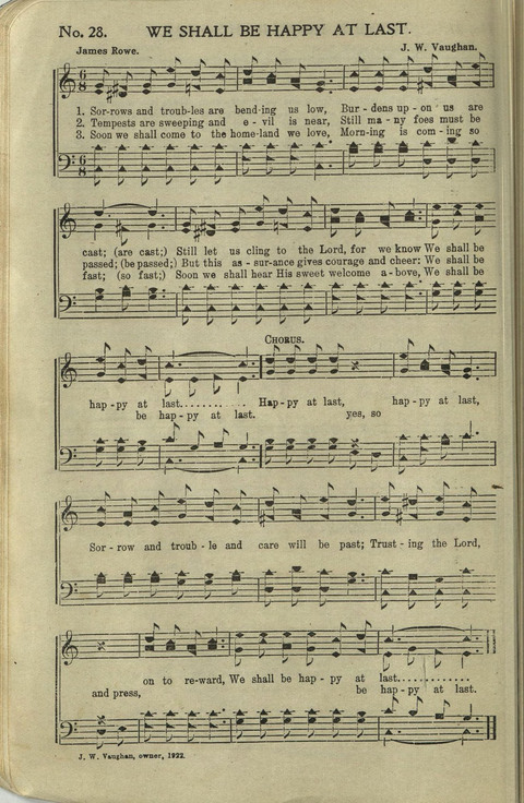 Hallelujahs: for Sunday Schools, Singing-Schools, Revivals, Conventions and General Use in Christian Work and Worship page 28