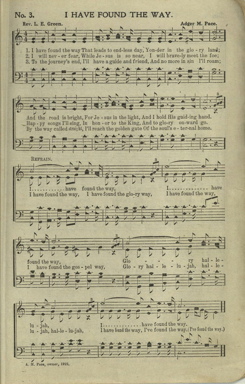 Hallelujahs: for Sunday Schools, Singing-Schools, Revivals, Conventions and General Use in Christian Work and Worship page 3