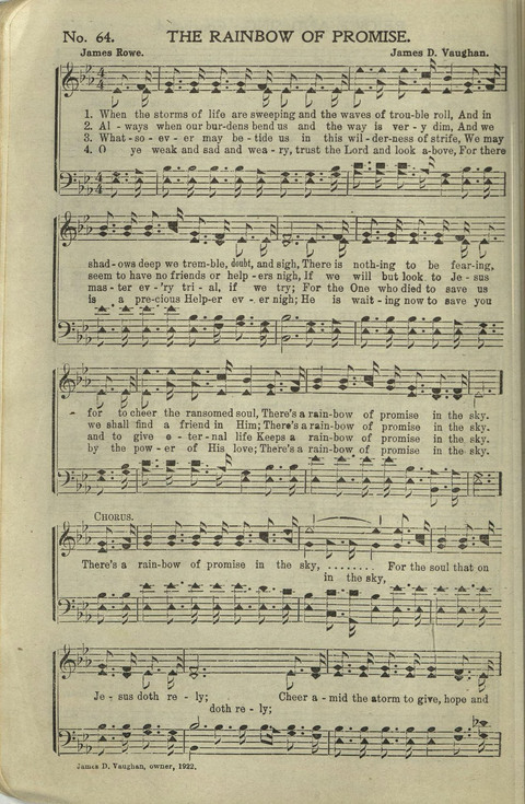 Hallelujahs: for Sunday Schools, Singing-Schools, Revivals, Conventions and General Use in Christian Work and Worship page 64
