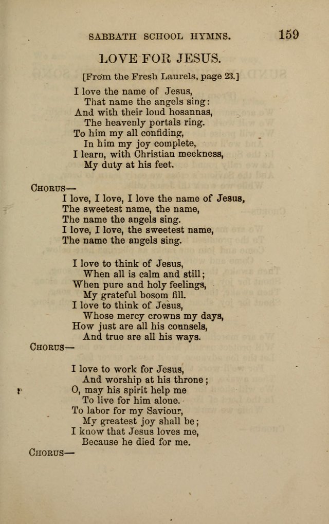 Hymns for the use of the Sabbath School of the Second Reformed Church, Albany N. Y. page 161