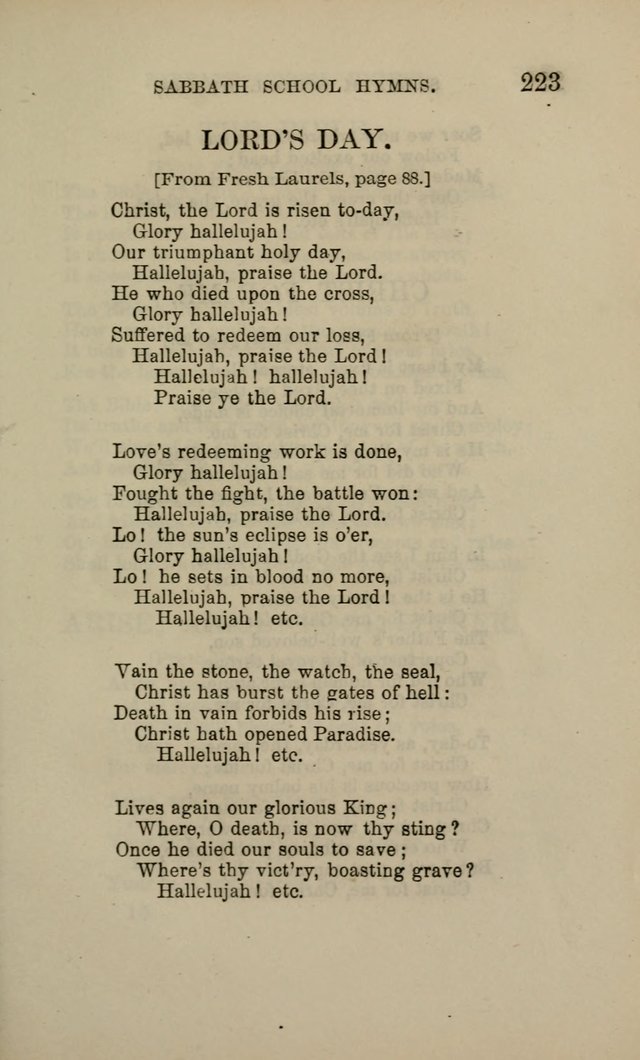 Hymns for the use of the Sabbath School of the Second Reformed Church, Albany N. Y. page 227