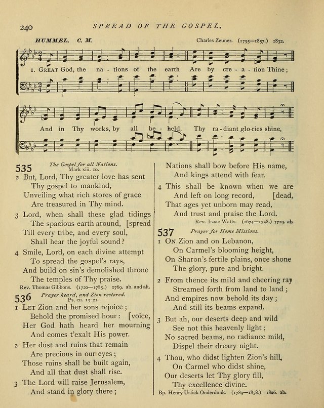 Hymns and Songs for Social and Sabbath Worship. (Rev. ed.) page 240