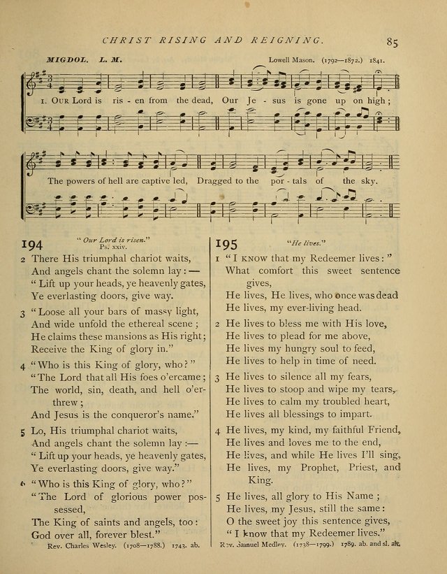 Hymns and Songs for Social and Sabbath Worship. (Rev. ed.) page 85