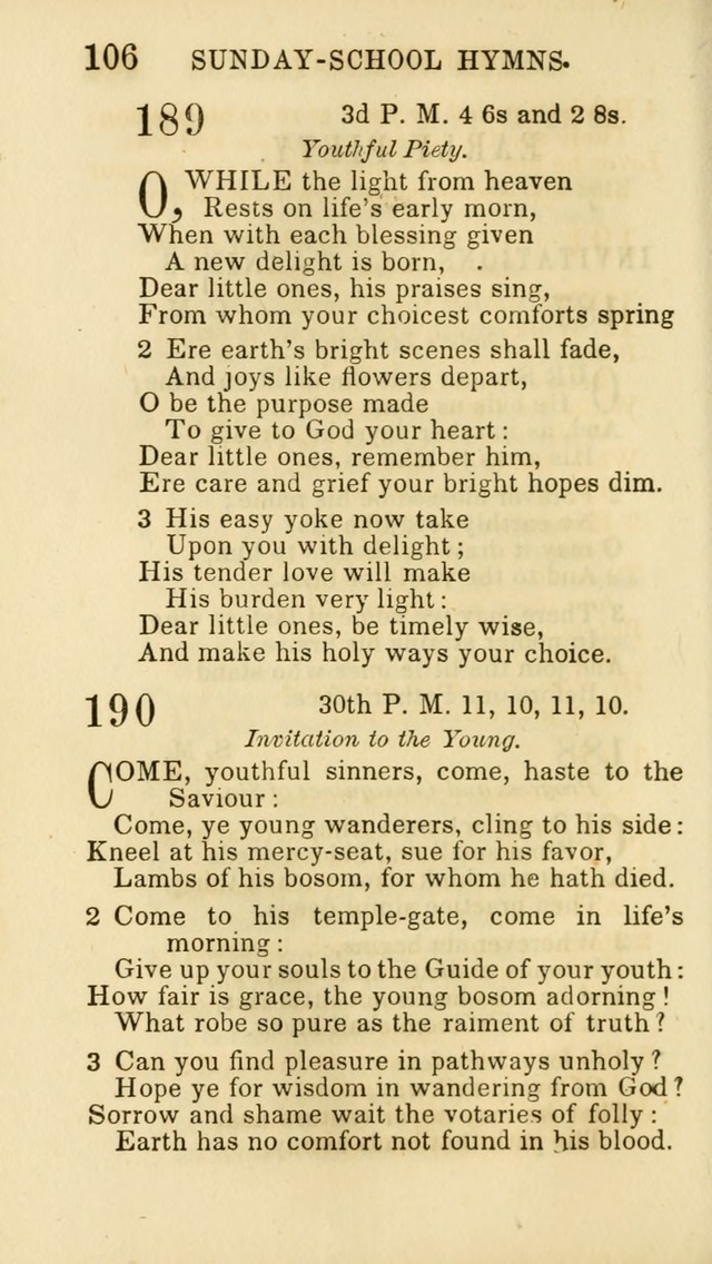 Hymns for Sunday Schools, Youth and Children page 108