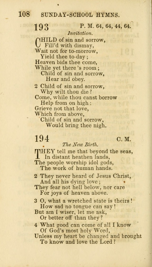 Hymns for Sunday Schools, Youth and Children page 110