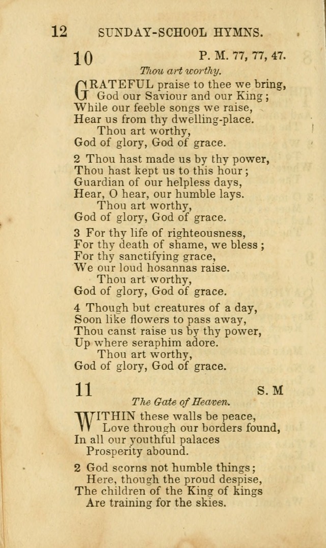 Hymns for Sunday Schools, Youth and Children page 12