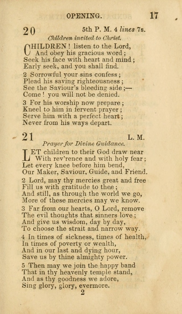 Hymns for Sunday Schools, Youth and Children page 17
