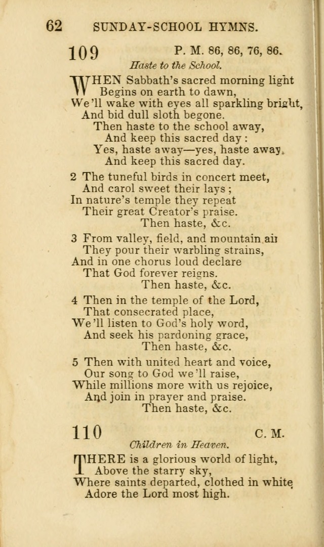 Hymns for Sunday Schools, Youth and Children page 62