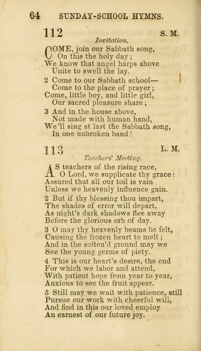 Hymns for Sunday Schools, Youth and Children page 64