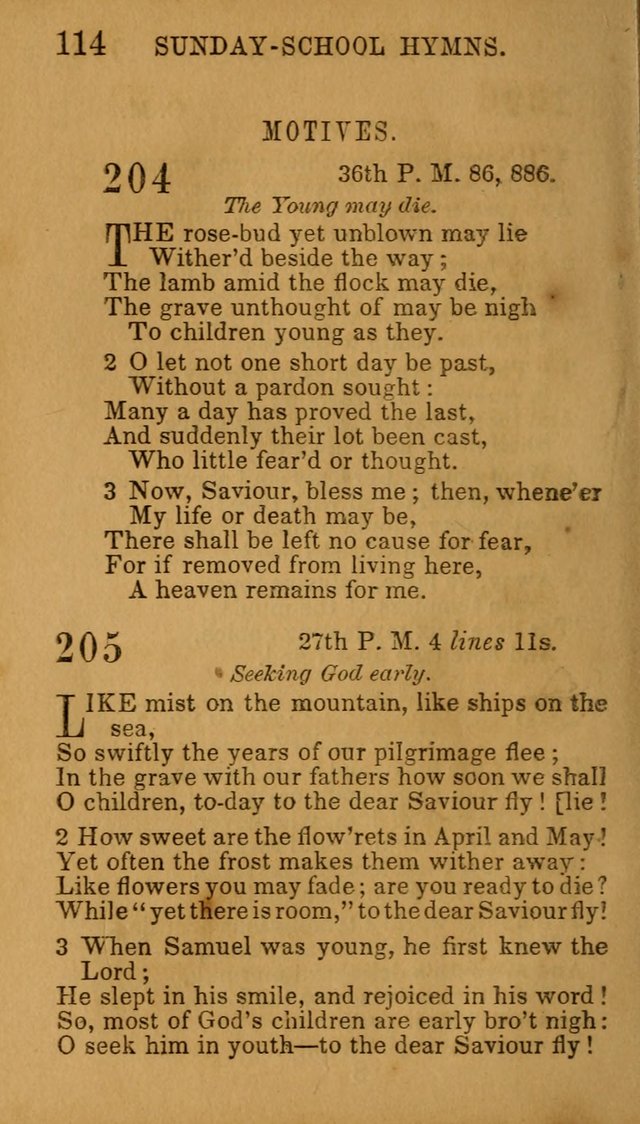 Hymns for Sunday Schools, Youth, and Children page 114