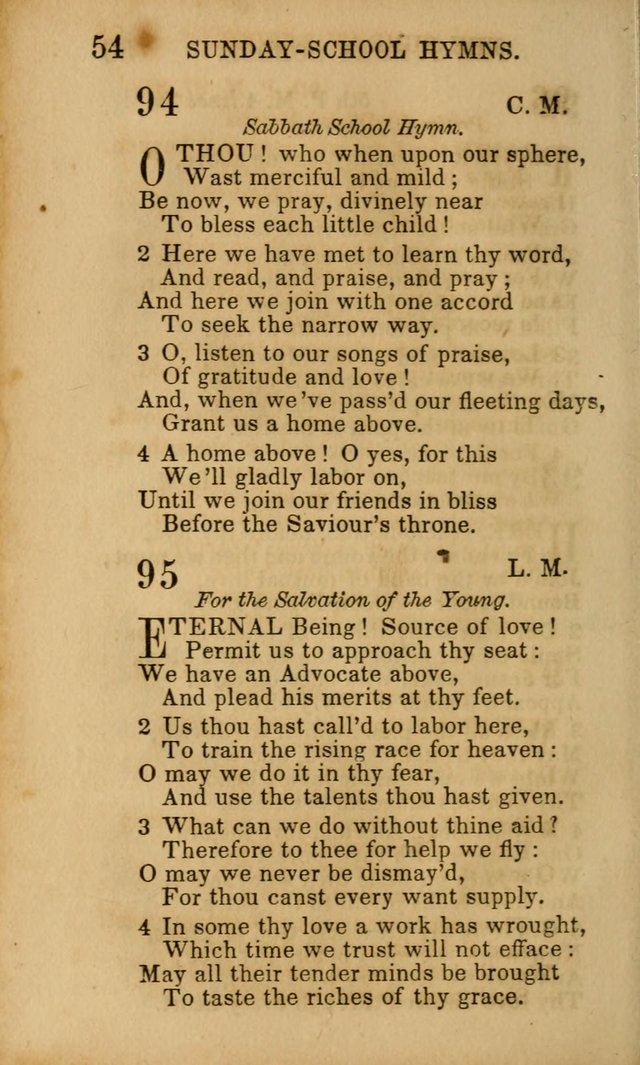 Hymns for Sunday Schools, Youth, and Children page 54