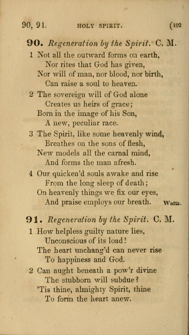 Hymns for Social Worship: selected from Watts, Doddridge, Newton, Cowper, Steele and others page 102