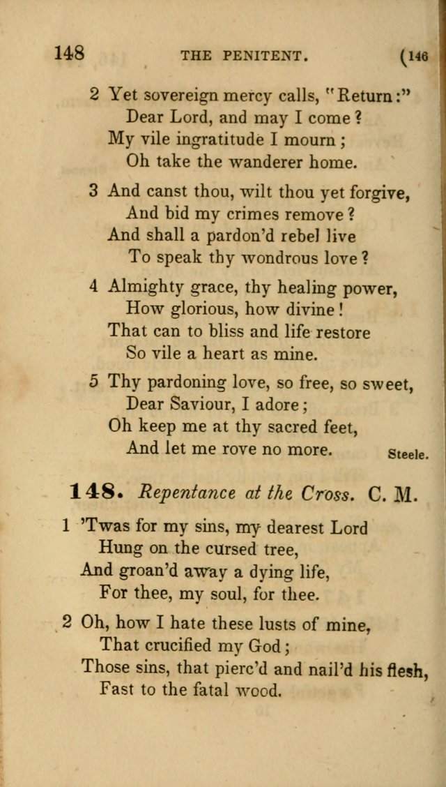 Hymns for Social Worship: selected from Watts, Doddridge, Newton, Cowper, Steele and others page 146