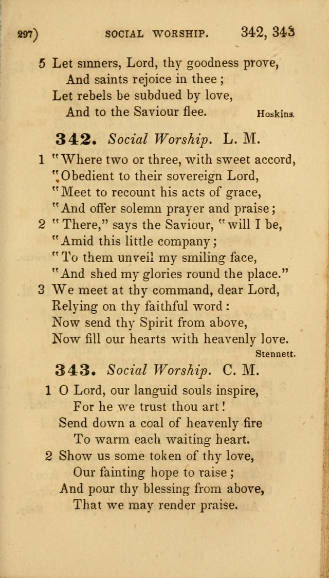 Hymns for Social Worship: selected from Watts, Doddridge, Newton, Cowper, Steele and others page 297