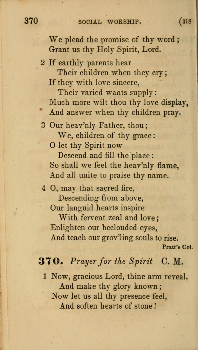 Hymns for Social Worship: selected from Watts, Doddridge, Newton, Cowper, Steele and others page 318
