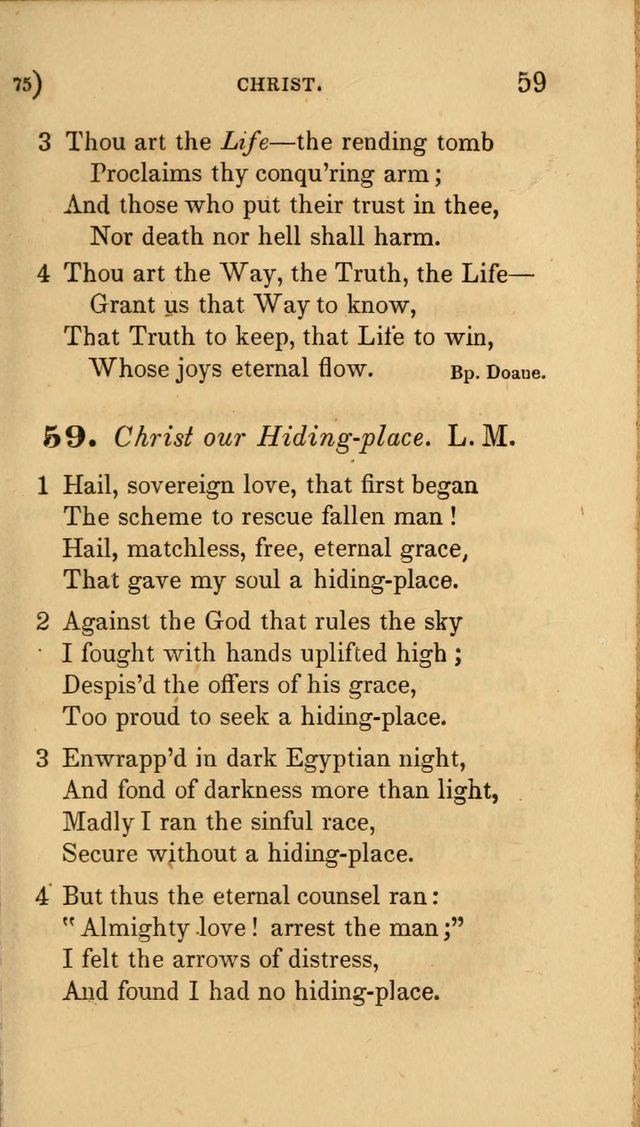 Hymns for Social Worship: selected from Watts, Doddridge, Newton, Cowper, Steele and others page 75