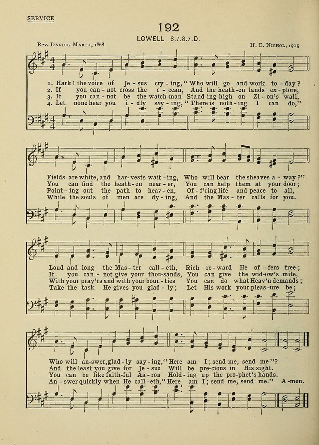 Hymns and Tunes for Schools page 186