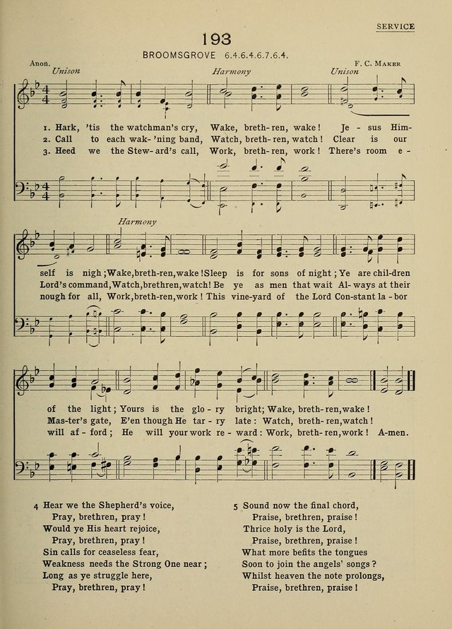 Hymns and Tunes for Schools page 187